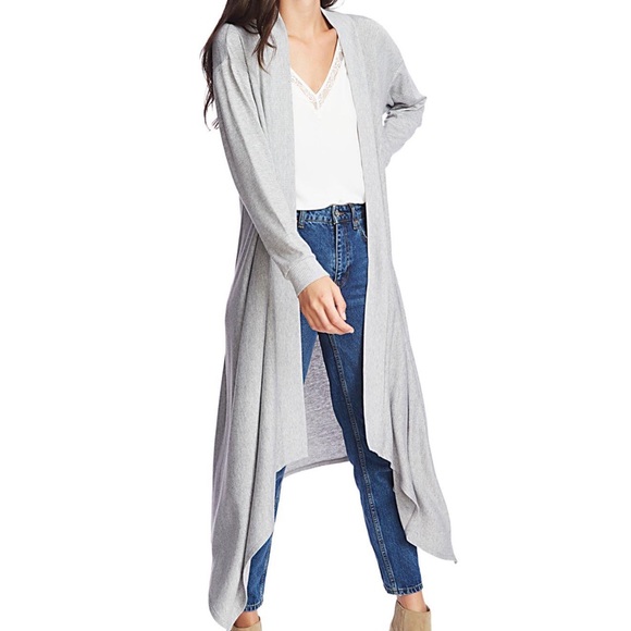 1. State Sweaters | 1. State Long Duster Drape Front Open Cardigan | Color: Blue | Size: S | Ijules's Closet